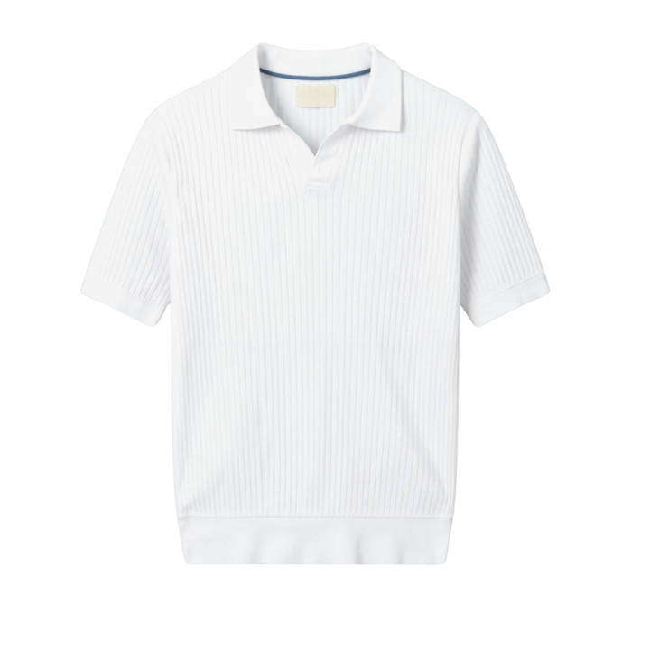 Pisa | Stylish Ribbed Cotton Polo Shirt Men - Short Sleeve