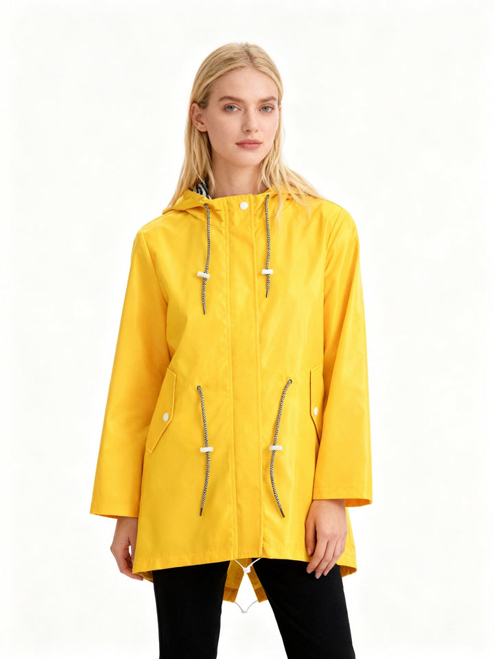 Genevieve | Stylish Hooded Waterproof Rain Coat Women