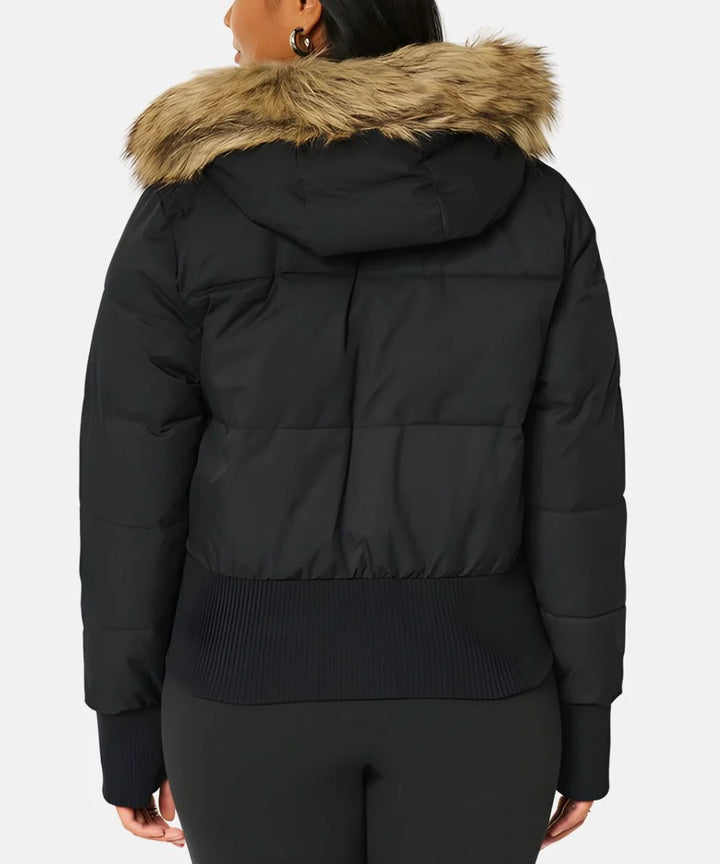 Thea | Chic Quilted Puffer Jacket With Faux Fur Hood