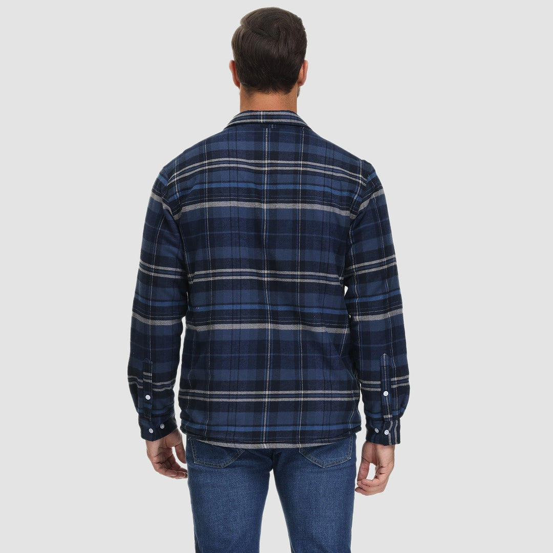 Diana | Stylish Sherpa-Lined Flannel Shirt Jacket With Button-Up