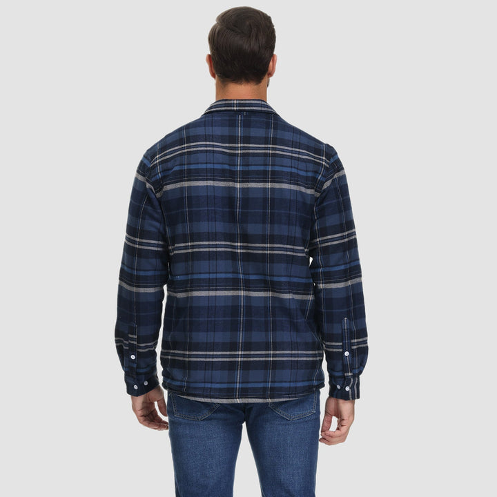 Diana | Stylish Sherpa-Lined Flannel Shirt Jacket With Button-Up