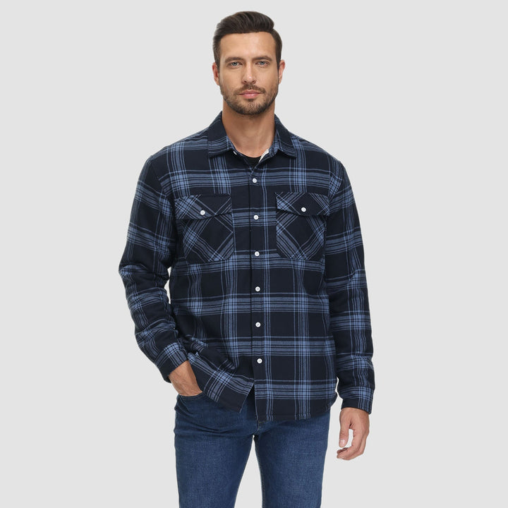 Diana | Stylish Sherpa-Lined Flannel Shirt Jacket With Button-Up