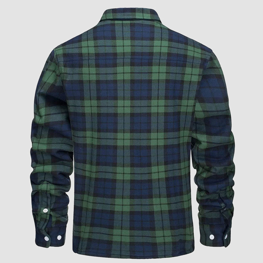Diana | Stylish Sherpa-Lined Flannel Shirt Jacket With Button-Up