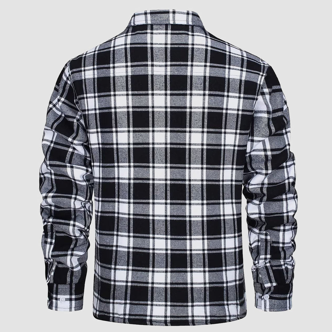Diana | Stylish Sherpa-Lined Flannel Shirt Jacket With Button-Up