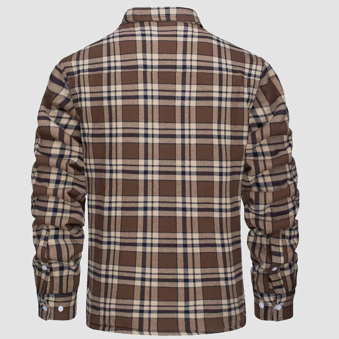 Diana | Stylish Sherpa-Lined Flannel Shirt Jacket With Button-Up