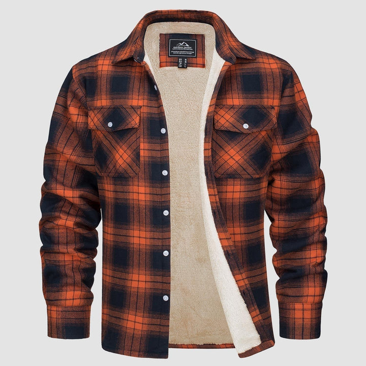 Diana | Stylish Sherpa-Lined Flannel Shirt Jacket With Button-Up
