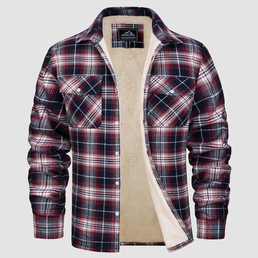 Diana | Stylish Sherpa-Lined Flannel Shirt Jacket With Button-Up