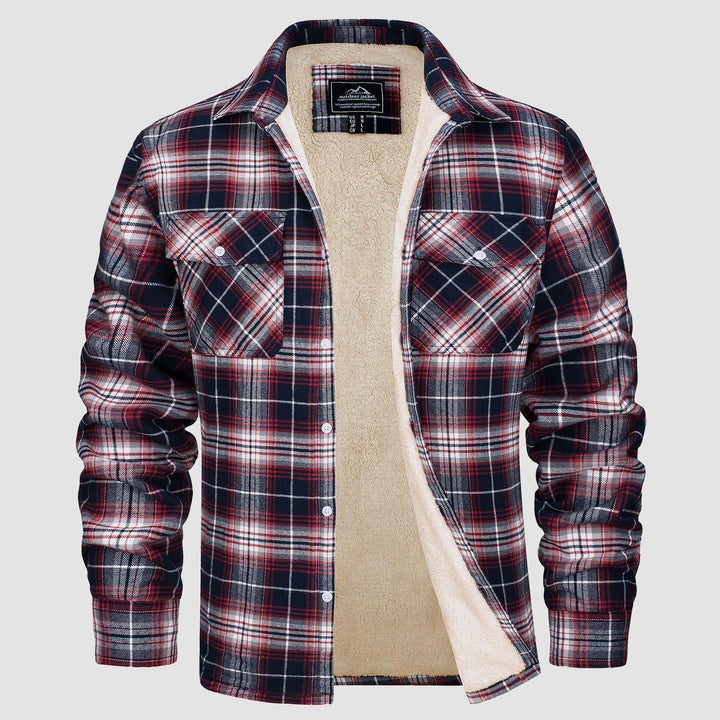 Diana | Stylish Sherpa-Lined Flannel Shirt Jacket With Button-Up