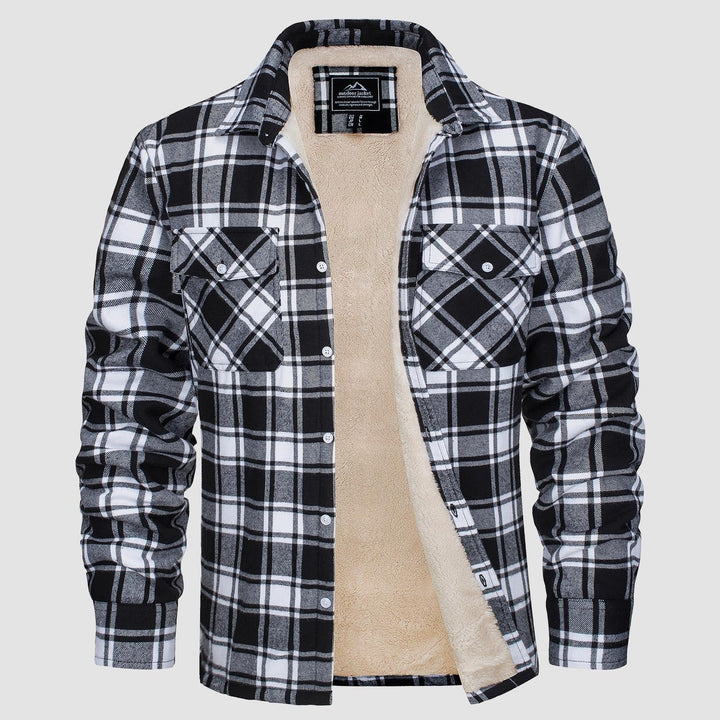 Diana | Stylish Sherpa-Lined Flannel Shirt Jacket With Button-Up