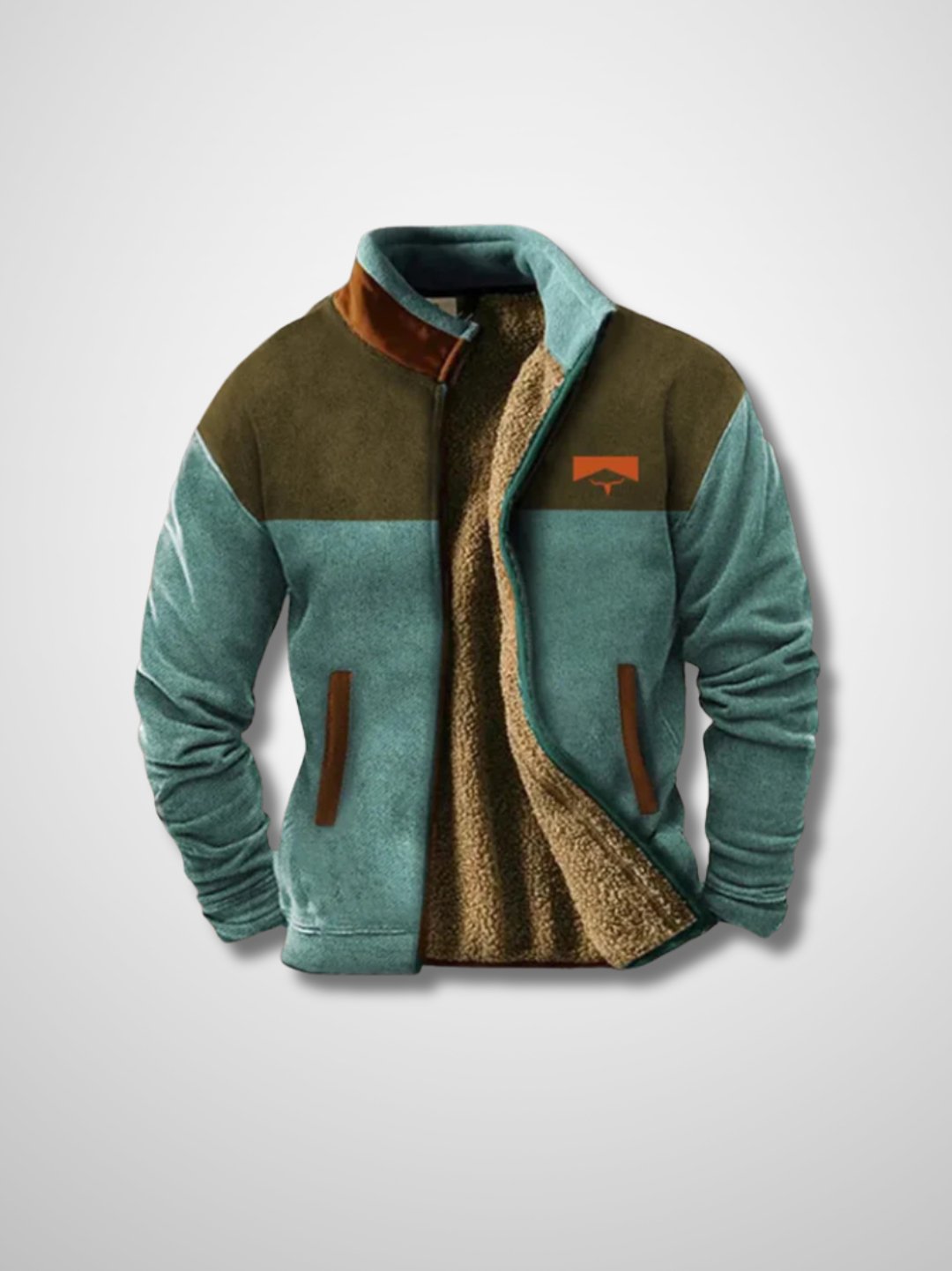 Lucy | Stylish Sherpa Lined Fleece Jacket With Aztec Print Details