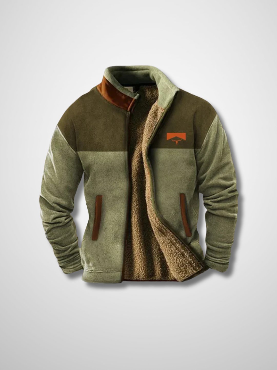 Lucy | Stylish Sherpa Lined Fleece Jacket With Aztec Print Details