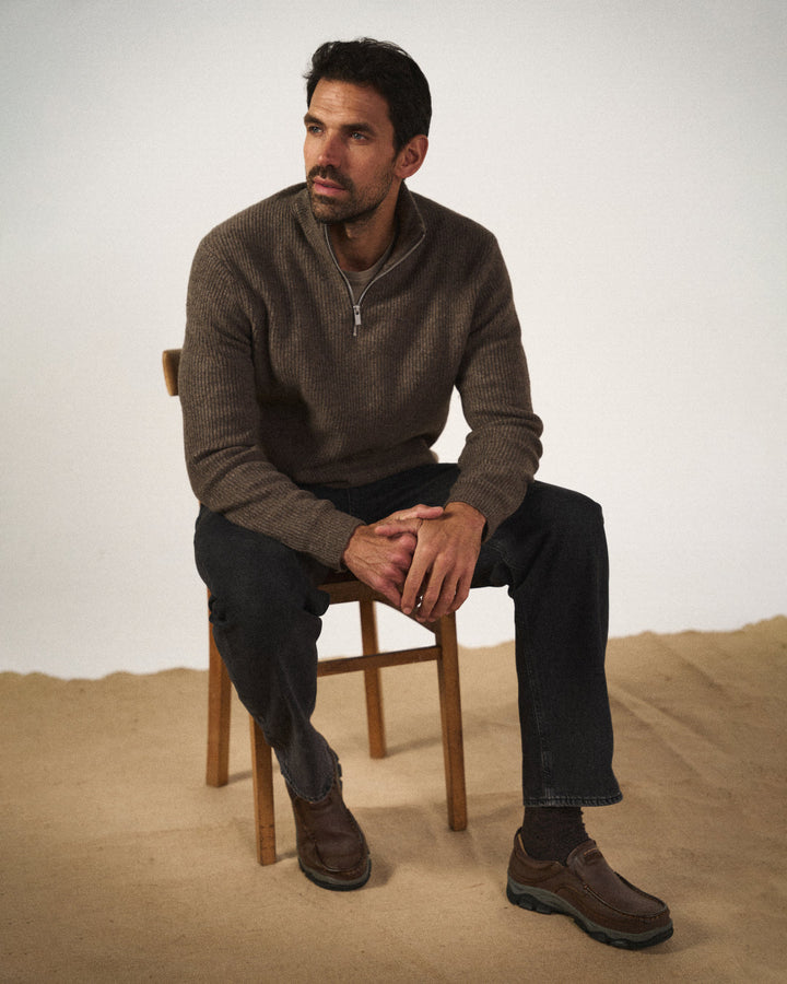 Kai | Sleek Brown Leather Slip-On Loafers For Men