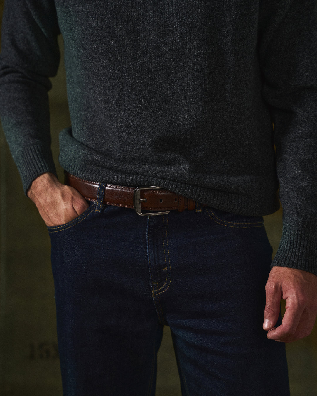 Zoe | Sleek Brown Leather Belt With Polished Buckle
