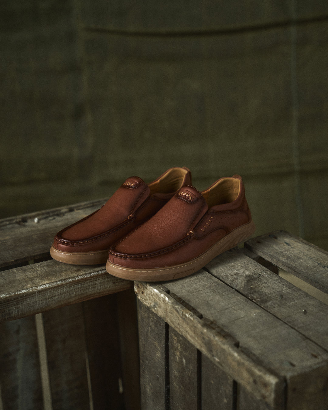 Carter | Sleek Brown Leather Slip-On Loafers For Men