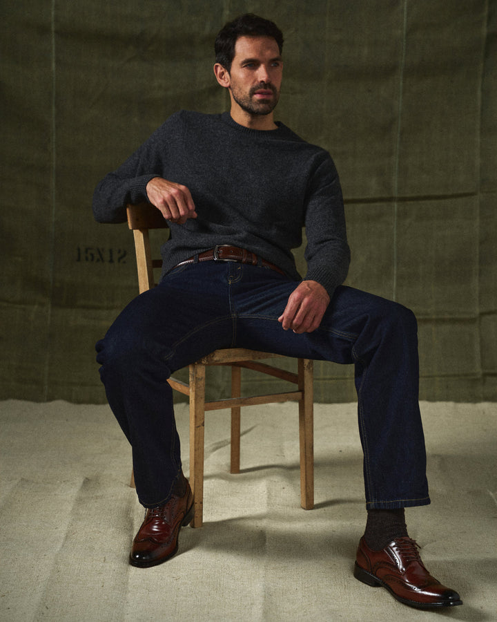 Pembroke | Elegant Brown Leather Wingtip Oxford Dress Shoes