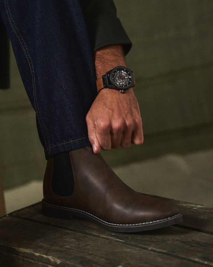 Rosalind | Stylish Premium Leather Chelsea Boots With Elastic Panels
