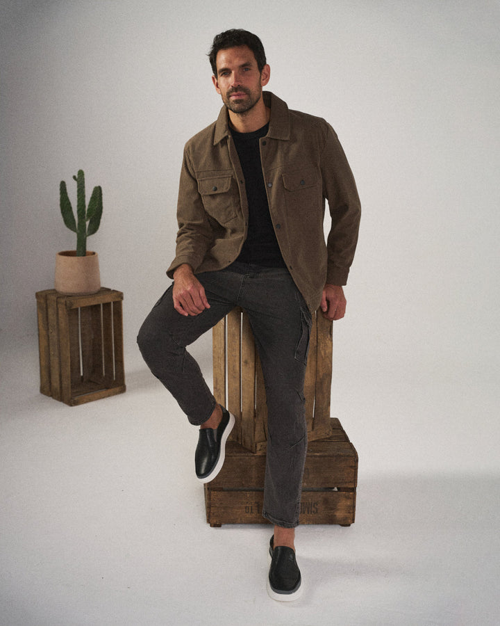Ethan | Sleek Black Leather Slip-On Loafers For Men