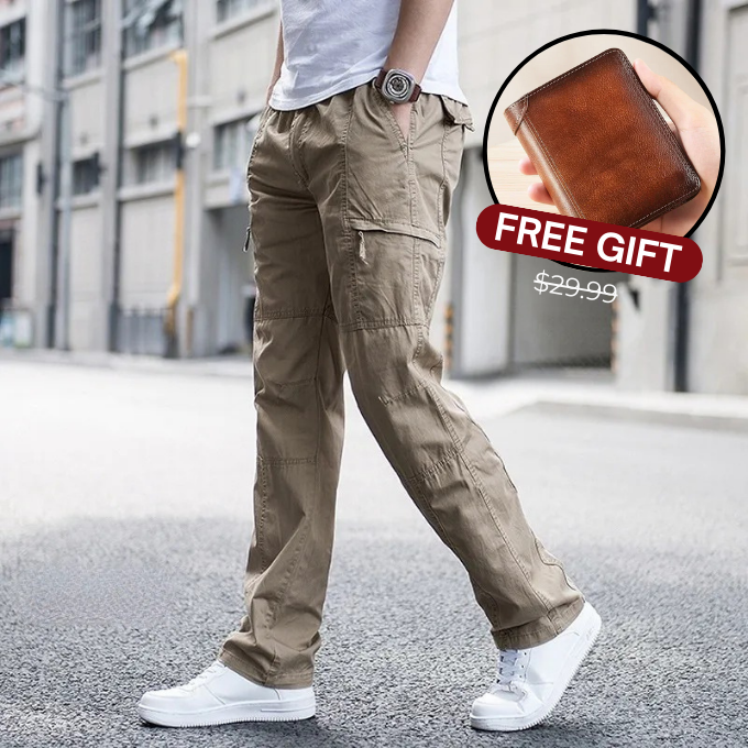 Freya | Stylish Organic Cotton Cargo Pants With Elastic Waist