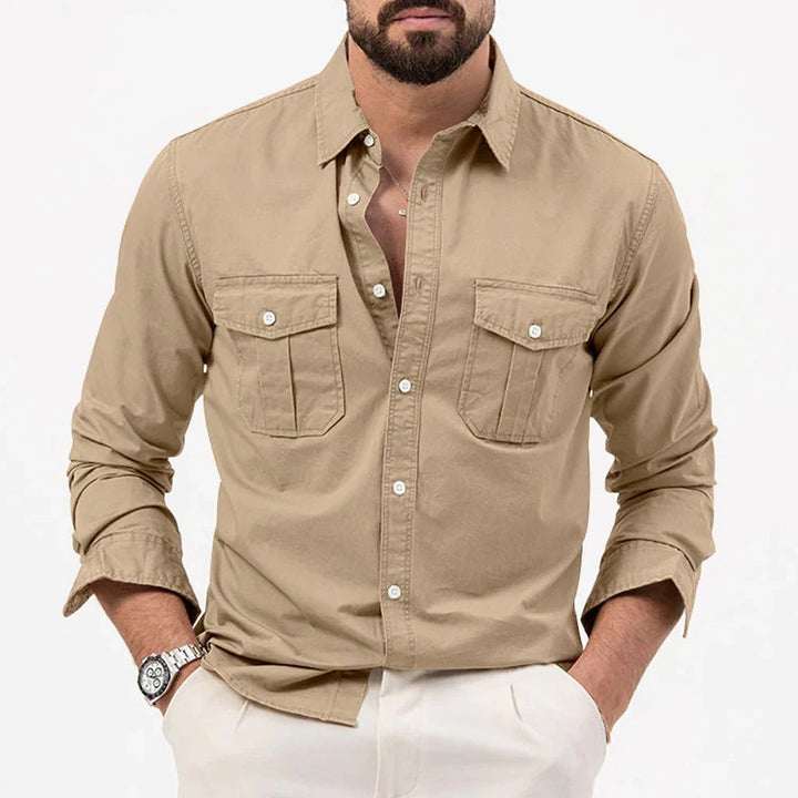 Bennett | Stylish Long Sleeve Button Up Shirt With Dual Chest Pockets