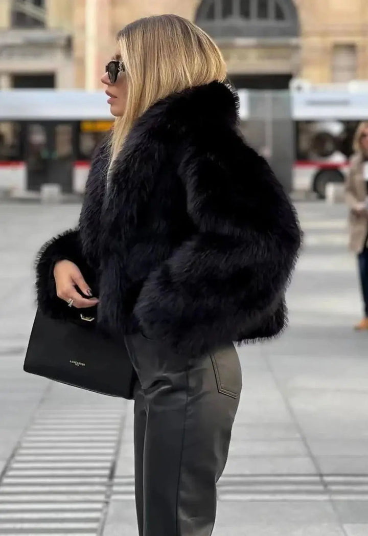 Paige | Chic Oversized Faux Fur Coat - Luxurious Winter Warmth