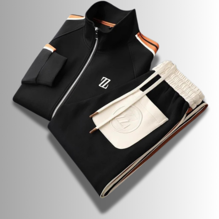 Marco | Stylish Brown Zip-Up Tracksuit For Men - Athletic Wear