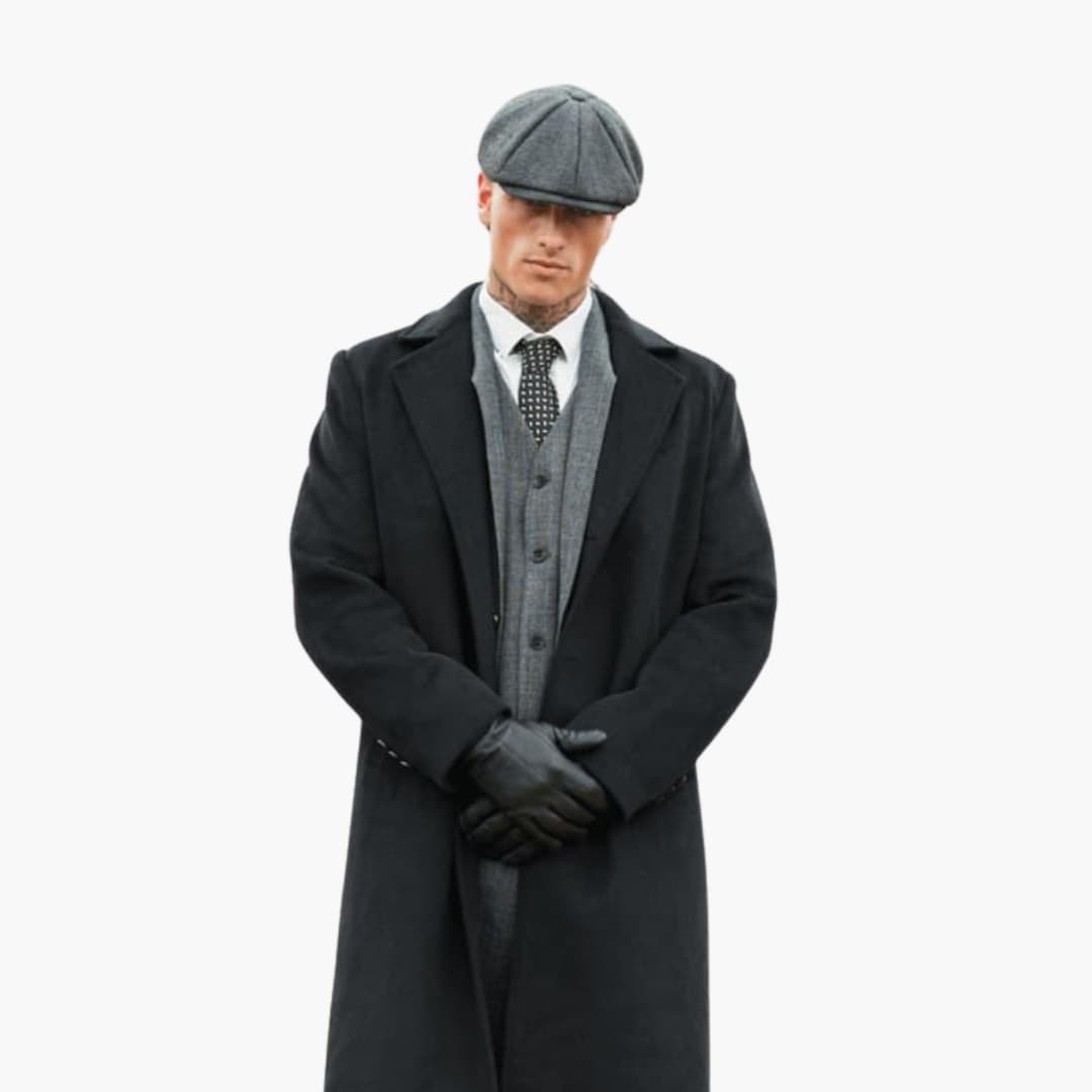Phoebe | Stylish Men's Black Leather Gloves With Snap Closure
