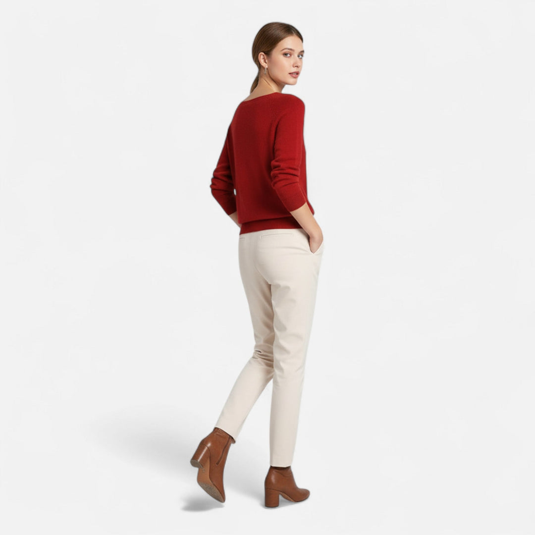 Millie | Elegant Merino Wool Crew Neck Sweater
