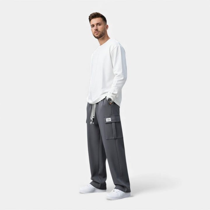 Harper | Stylish Wide Leg Cargo Jogger Pants - Loose Fit Streetwear