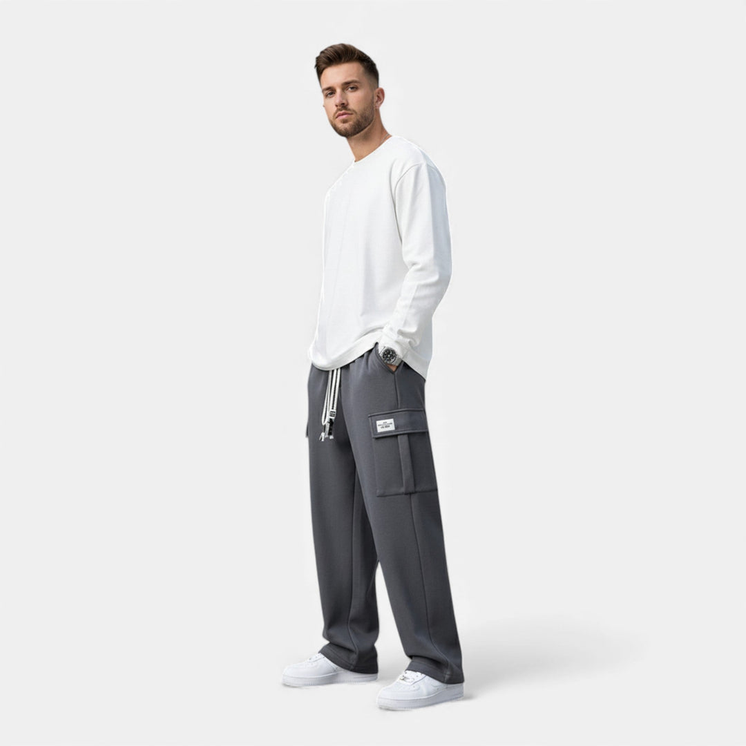 Harper | Stylish Wide Leg Cargo Jogger Pants - Loose Fit Streetwear