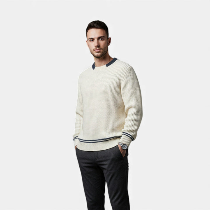 Nina | Elegant Classic Crew Neck Knit Sweater Men