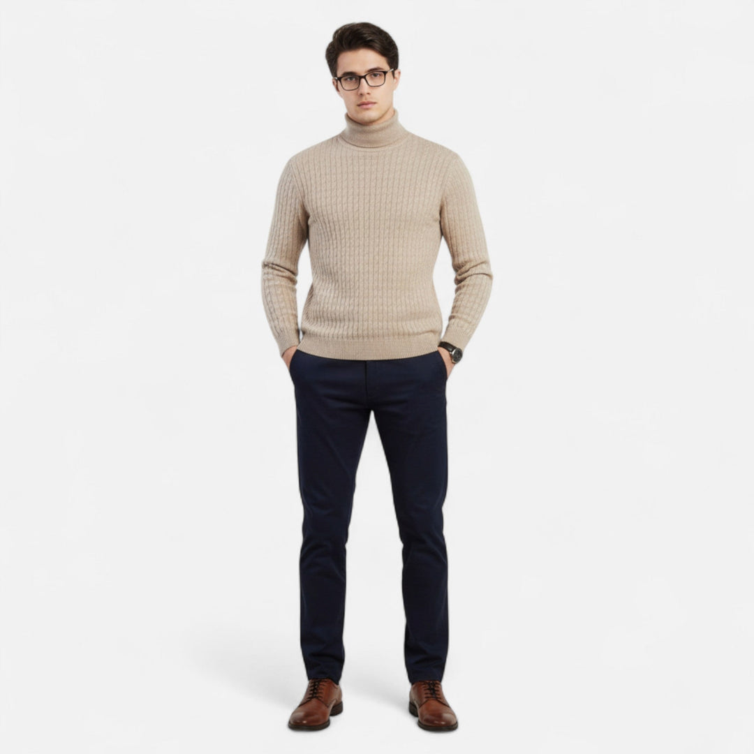 Willa | Elegant Ribbed Turtleneck Sweater Men