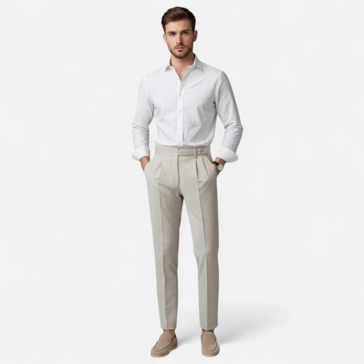 Elise | Elegant Pleated Italian Style Trousers