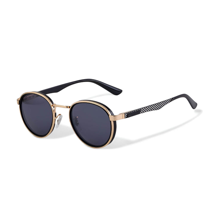 Tommaso | Vintage Gold Frame Oval Sunglasses With UV Protection