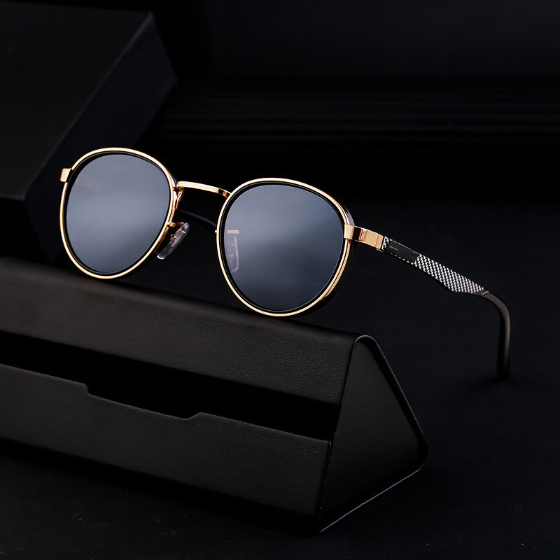 Tommaso | Vintage Gold Frame Oval Sunglasses With UV Protection