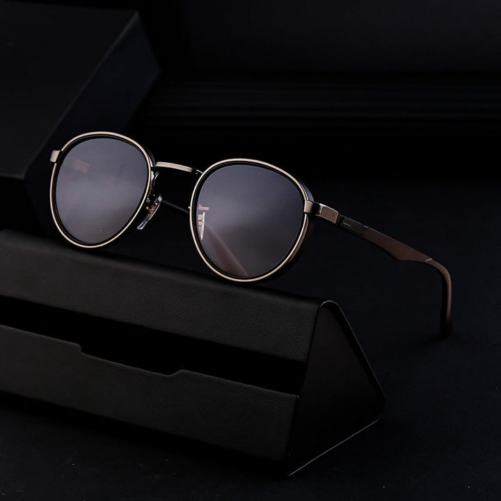 Tommaso | Vintage Gold Frame Oval Sunglasses With UV Protection