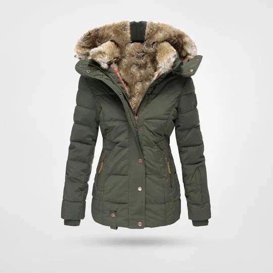 Eloise | Chic Waterproof Fur Hood Quilted Puffer Winter Jacket
