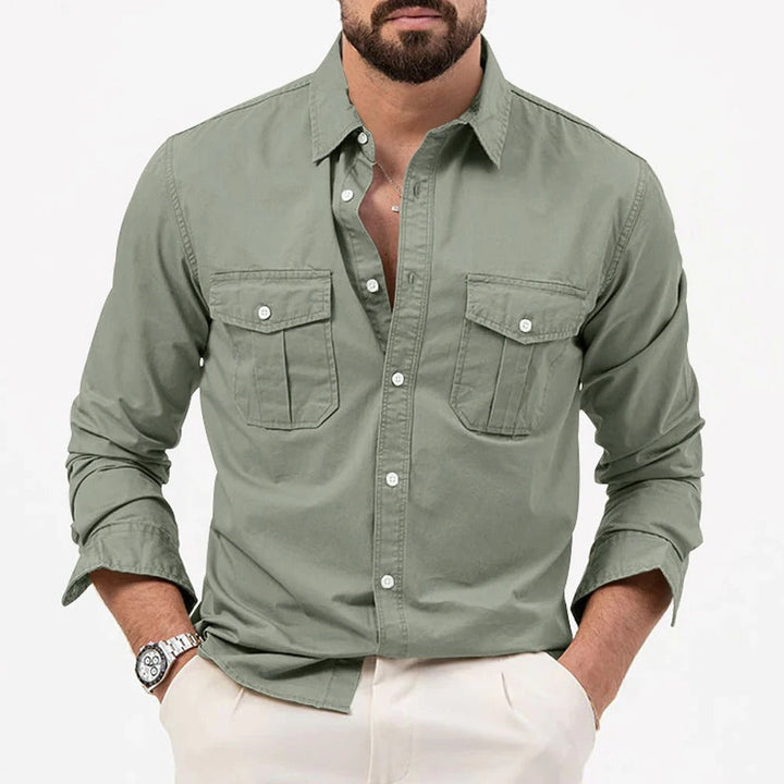 Bennett | Stylish Long Sleeve Button Up Shirt With Dual Chest Pockets