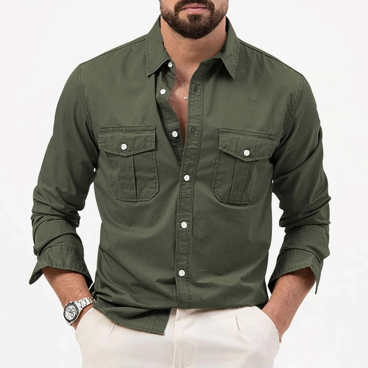 Bennett | Stylish Long Sleeve Button Up Shirt With Dual Chest Pockets
