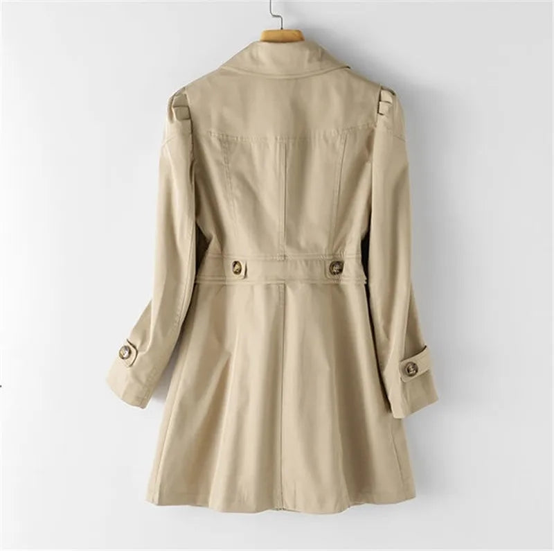 Evy | Stylish Double-Breasted Trench Coat With Tailored Silhouette