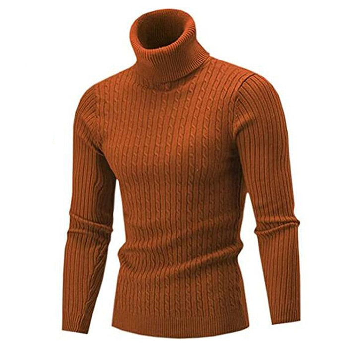 Mason | Stylish Men's Black Ribbed Turtleneck Sweater
