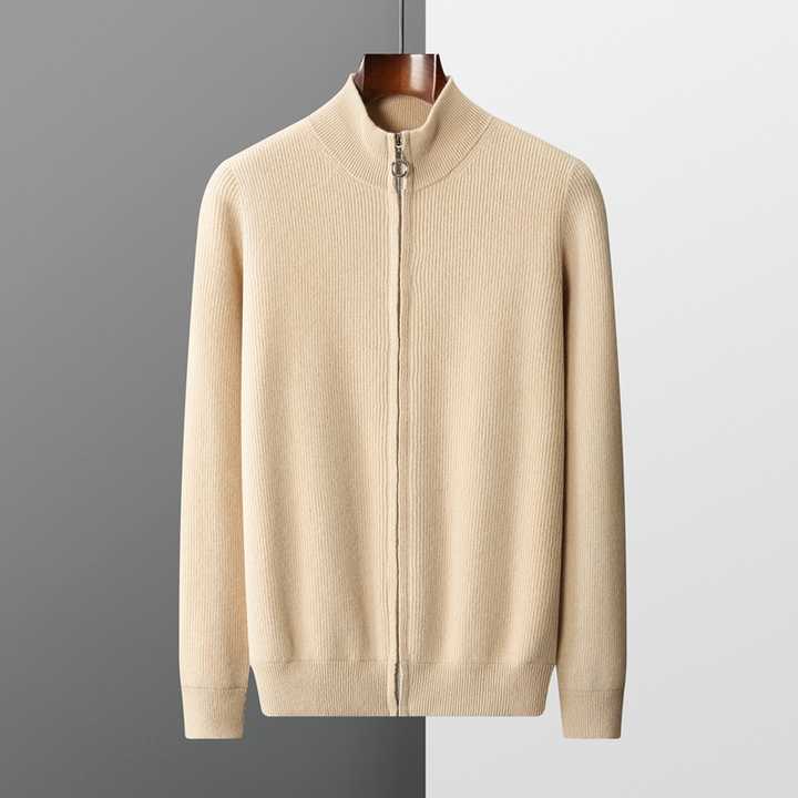 Kingston | Elegant Zip Up Cashmere Cardigan Men - Premium Knit