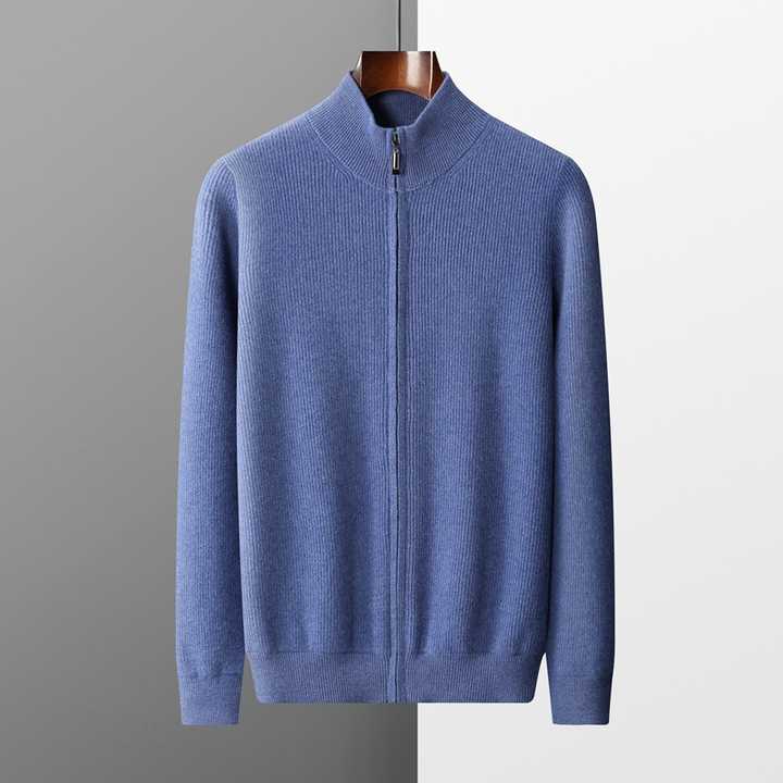 Kingston | Elegant Zip Up Cashmere Cardigan Men - Premium Knit