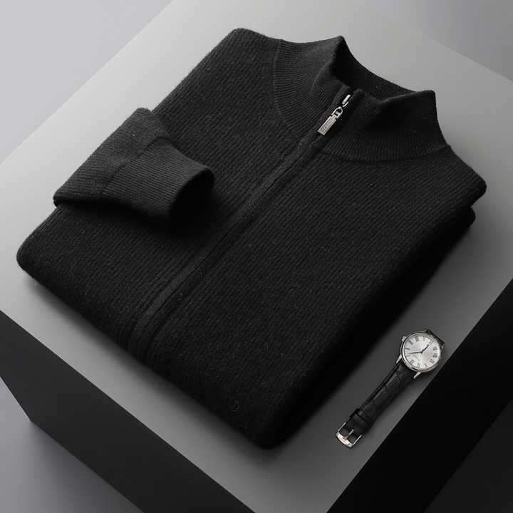 Kingston | Elegant Zip Up Cashmere Cardigan Men - Premium Knit