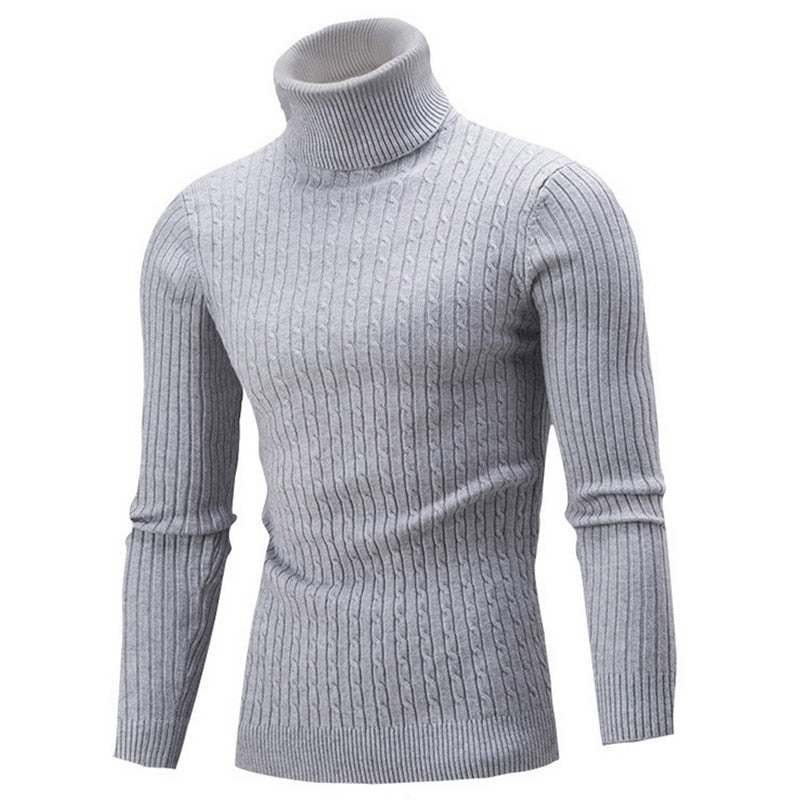 Eloise | Elegant Ribbed Turtleneck Sweater For Men
