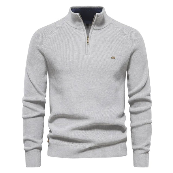 Beatrice | Stylish Half Zip Cotton Pullover Sweater