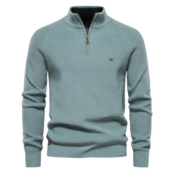 Beatrice | Stylish Half Zip Cotton Pullover Sweater