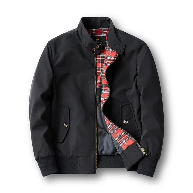 Serena | Elegant Navy Harrington Jacket With Full Zip