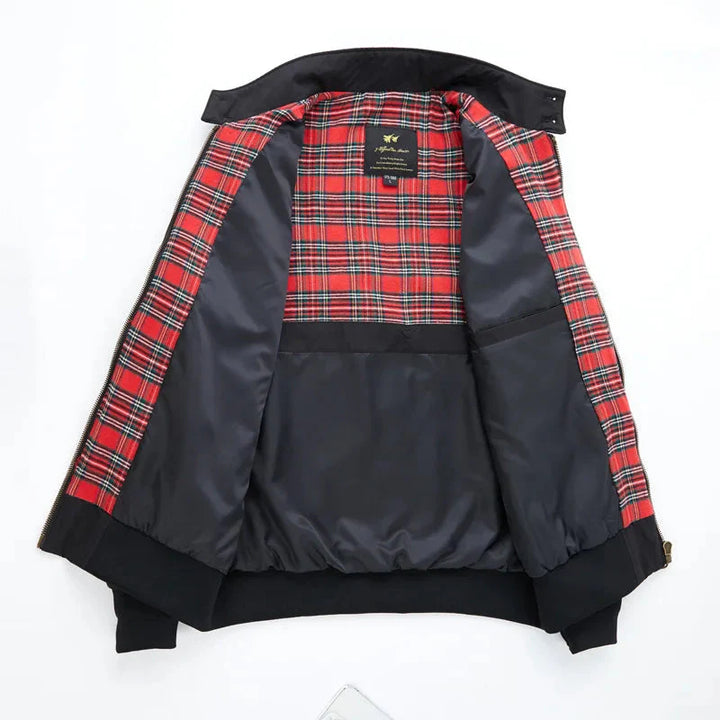Serena | Elegant Navy Harrington Jacket With Full Zip
