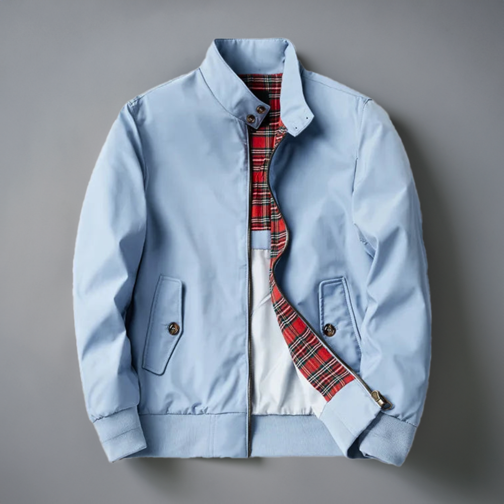 Serena | Elegant Navy Harrington Jacket With Full Zip
