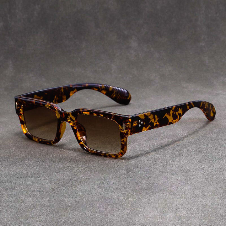 Eliza | Stylish Retro Square Frame Sunglasses With Blue Lenses